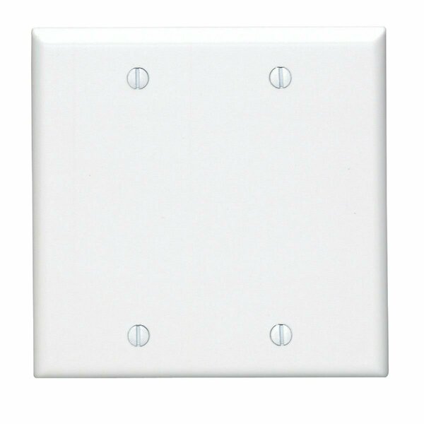 Leviton 2-Gang Standard Thermoset Blank Wall Plate, White 001-88025
